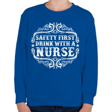 PRINTFASHION Igyál a nővérrel - Gyerek pulóver - Királykék gyerek pulóver, kardigán