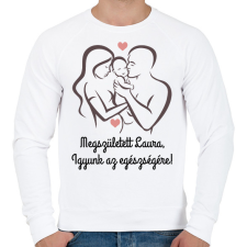 PRINTFASHION Igyunk az egészségére - Férfi pulóver - Fehér férfi pulóver, kardigán