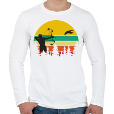 PRINTFASHION Íjász - Férfi hosszú ujjú póló - Fehér férfi póló