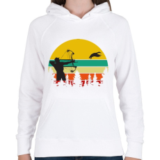 PRINTFASHION Íjász - Női kapucnis pulóver - Fehér