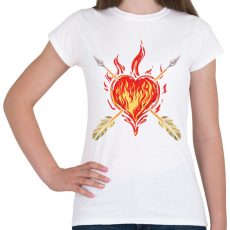 PRINTFASHION Íjász szív - Női póló - Fehér