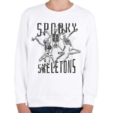 PRINTFASHION Ijesztő csontvázak - Gyerek pulóver - Fehér gyerek pulóver, kardigán