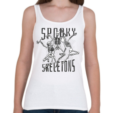 PRINTFASHION Ijesztő csontvázak - Női atléta - Fehér női trikó