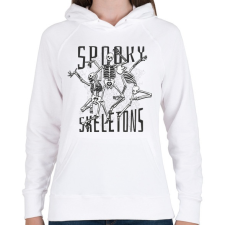 PRINTFASHION Ijesztő csontvázak - Női kapucnis pulóver - Fehér női pulóver, kardigán