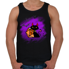 PRINTFASHION Ijesztő Halloween Cica  - Férfi atléta - Fekete