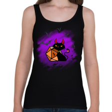 PRINTFASHION Ijesztő Halloween Cica  - Női atléta - Fekete női trikó