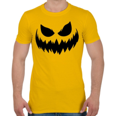 PRINTFASHION Ijesztő halloween tökfej 3 - Férfi póló - Sárga