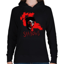 PRINTFASHION ijesztő zombi - Női kapucnis pulóver - Fekete női pulóver, kardigán