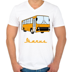 PRINTFASHION ikarus - Férfi V-nyakú póló - Fehér