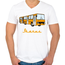 PRINTFASHION ikarus - Férfi V-nyakú póló - Fehér