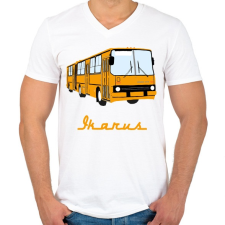 PRINTFASHION ikarus - Férfi V-nyakú póló - Fehér férfi póló