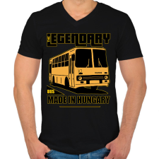 PRINTFASHION Ikarus  - Férfi V-nyakú póló - Fekete férfi póló