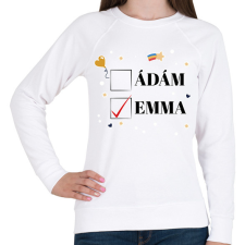 PRINTFASHION Iker baba - Névvel - Női pulóver - Fehér női pulóver, kardigán