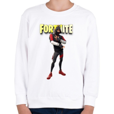 PRINTFASHION iKonik Fortnite - Gyerek pulóver - Fehér