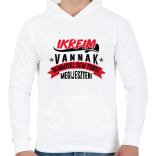 PRINTFASHION Ikreim vannak - Férfi kapucnis pulóver - Fehér férfi pulóver, kardigán