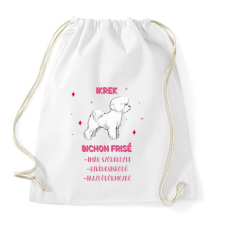 PRINTFASHION Ikrek - Bichon frisé - Sportzsák, Tornazsák - Fehér tornazsák