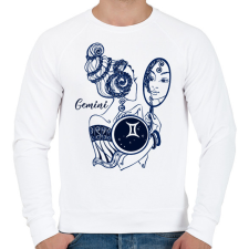 PRINTFASHION ikrek - Férfi pulóver - Fehér férfi pulóver, kardigán