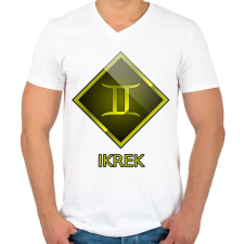 PRINTFASHION Ikrek - Férfi V-nyakú póló - Fehér férfi póló