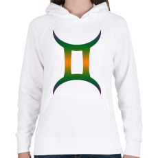 PRINTFASHION Ikrek - Női kapucnis pulóver - Fehér