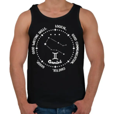 PRINTFASHION Ikrek tulajdonságok - Férfi atléta - Fekete atléta, trikó