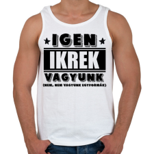 PRINTFASHION Ikrek vagyunk (fekete) - Férfi atléta - Fehér atléta, trikó