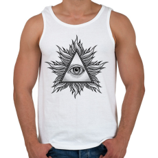 PRINTFASHION Illuminati - Férfi atléta - Fehér