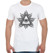 PRINTFASHION Illuminati - Férfi póló - Fehér férfi póló