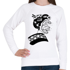 PRINTFASHION Illúzió - Női pulóver - Fehér női pulóver, kardigán