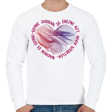 PRINTFASHION Illyés Gyula - Jó érezni - Férfi pulóver - Fehér férfi pulóver, kardigán