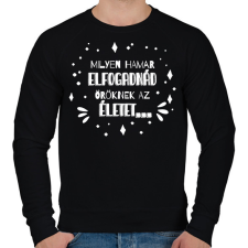 PRINTFASHION Illyés Gyula - Milyen hamar... (fehér) - Férfi pulóver - Fekete férfi pulóver, kardigán