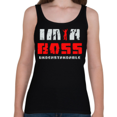 PRINTFASHION IM A BOSS - Női atléta - Fekete