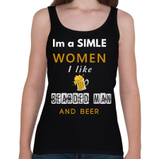 PRINTFASHION im a simple women - Női atléta - Fekete női trikó