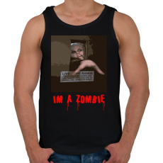 PRINTFASHION IM A ZOMBIE - Férfi atléta - Fekete