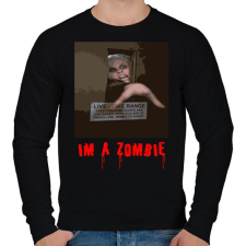 PRINTFASHION IM A ZOMBIE - Férfi pulóver - Fekete férfi pulóver, kardigán