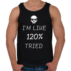 PRINTFASHION IM LIKE 120% TRIED - Férfi atléta - Fekete