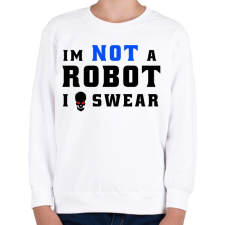 PRINTFASHION im not a robot - Gyerek pulóver - Fehér gyerek pulóver, kardigán
