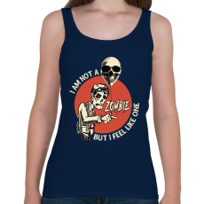 PRINTFASHION Im not a Zombie - Női atléta - Sötétkék