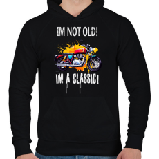 PRINTFASHION IM NOT OLD - Férfi kapucnis pulóver - Fekete