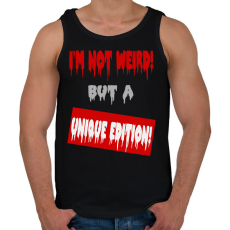 PRINTFASHION IM NOT WEIRD - Férfi atléta - Fekete