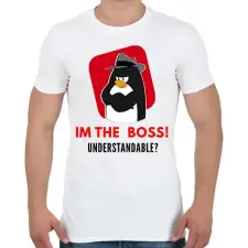 PRINTFASHION im the boss - Férfi póló - Fehér férfi póló