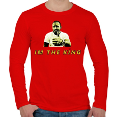 PRINTFASHION IM THE KING - Férfi hosszú ujjú póló - Piros