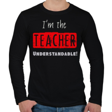 PRINTFASHION im the teacher - Férfi hosszú ujjú póló - Fekete férfi póló