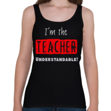 PRINTFASHION im the teacher - Női atléta - Fekete női trikó
