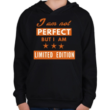 PRINTFASHION IMA NOT PERFECT - Gyerek kapucnis pulóver - Fekete gyerek pulóver, kardigán