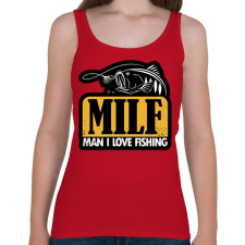 PRINTFASHION Imádok horgászni!  - Női atléta - Cseresznyepiros női trikó