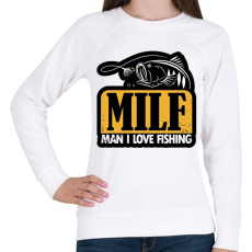 PRINTFASHION Imádok horgászni!  - Női pulóver - Fehér