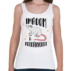 PRINTFASHION Imádom a patkányokat - Női atléta - Fehér