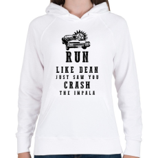 PRINTFASHION IMPALA - Női kapucnis pulóver - Fehér