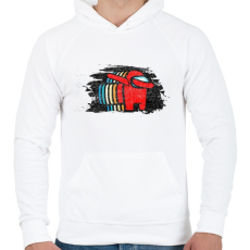 PRINTFASHION Impostor Dab - Among us - Férfi kapucnis pulóver - Fehér