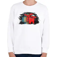 PRINTFASHION Impostor Dab - Among us - Gyerek pulóver - Fehér gyerek pulóver, kardigán